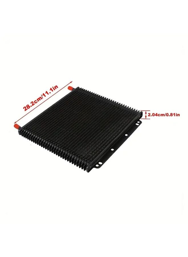 Silver 10 Row Universal Transmission Oil Cooler Kit High Performance Aluminum - Image 5